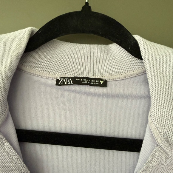 Zara Lilac Long-sleeved Polo Bodysuit Purple Polo Collar Bodysuit Size S - Picture 6 of 8